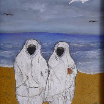 Peinture intitulée "accoutrement des fe…" par Ahmed Fertat, Œuvre d'art originale, Huile