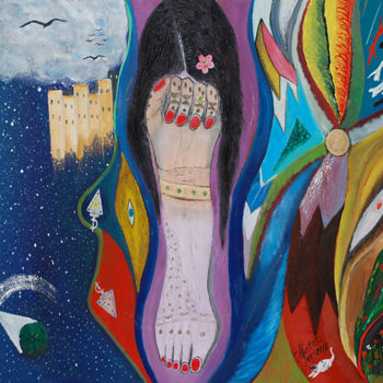 Pittura intitolato "mirage" da Ahmed Fertat, Opera d'arte originale, Altro