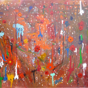 Pittura intitolato "le-printemps.jpg" da Ahmed Fertat, Opera d'arte originale, Acrilico
