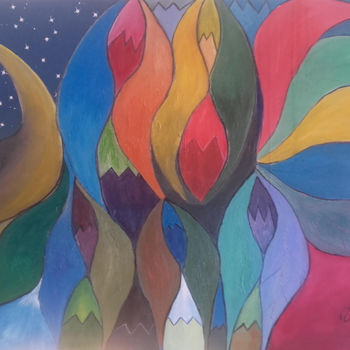 Painting titled "petales.jpg" by Ahmed Fertat, Original Artwork, Other