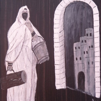 「au-hammam.jpg」というタイトルの絵画 Ahmed Fertatによって, オリジナルのアートワーク, アクリル