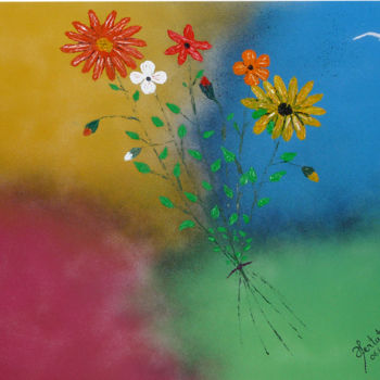 Peinture intitulée "bouquet.jpg" par Ahmed Fertat, Œuvre d'art originale, Autre