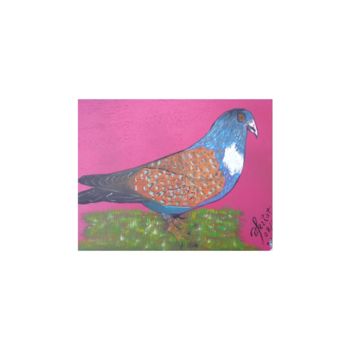 Painting titled "pigeon-4.jpg" by Ahmed Fertat, Original Artwork, Oil