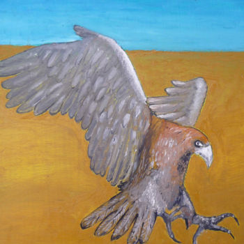 Pittura intitolato "aigle-1.jpg" da Ahmed Fertat, Opera d'arte originale, Olio