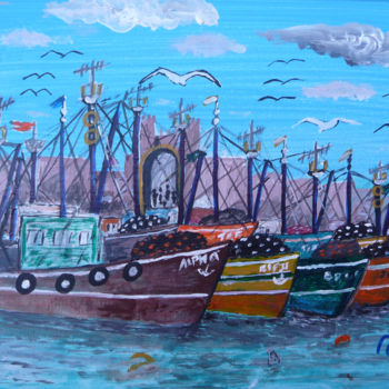 Malerei mit dem Titel "port-de-peche.jpg" von Ahmed Fertat, Original-Kunstwerk, Acryl