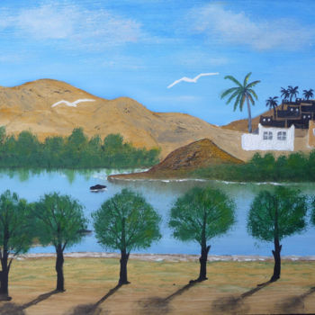 Peinture intitulée "belle-rive.jpg" par Ahmed Fertat, Œuvre d'art originale, Huile