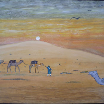 Pittura intitolato "nos-caraniers.jpg" da Ahmed Fertat, Opera d'arte originale, Olio