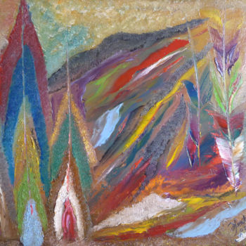 Painting titled "la-palette.jpg" by Ahmed Fertat, Original Artwork, Oil