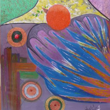 Pittura intitolato "abstract-12.jpg" da Ahmed Fertat, Opera d'arte originale, Olio
