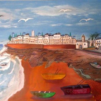 Pintura intitulada "corniche-2.jpg" por Ahmed Fertat, Obras de arte originais, Acrílico