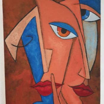 Painting titled "Double Tongued" by Ahmed Handanovic, Original Artwork, Acrylic