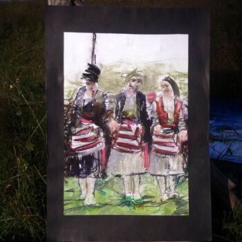 Pintura intitulada "Karadeniz Kadınları" por Ahmet Balci, Obras de arte originais