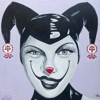 Painting titled "My Joker Girl" by Ahs, Original Artwork, Acrylic