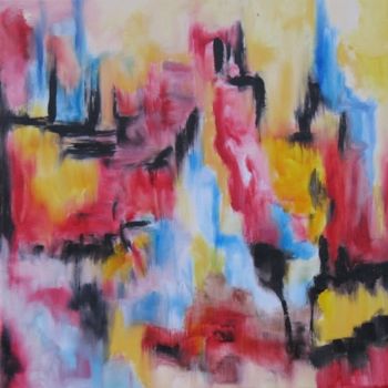 Painting titled "Jazz City" by Dominique Ah-Thon, Original Artwork