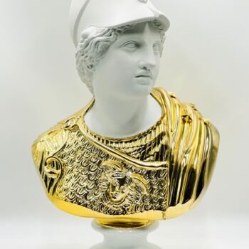 Sculpture intitulée "Gold Plated Athena" par Ahu Didem Kaya, Œuvre d'art originale, Acrylique
