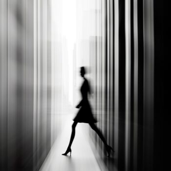 "Elegance in a hurry" başlıklı Fotoğraf Jérôme Mettling tarafından, Orijinal sanat, AI tarafından oluşturulan görüntü