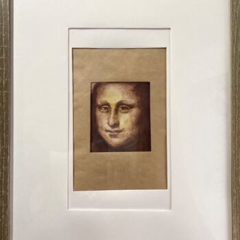 Peinture intitulée "Маленькая Mona Lisa…" par Aia Artist, Œuvre d'art originale, Gouache