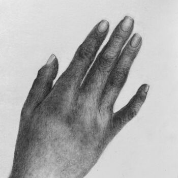 Painting titled "Hand art" by Aia Artist, Original Artwork, Graphite