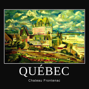 Painting titled "chateau-frontenac-m…" by Aib Mohamed, Original Artwork, Oil