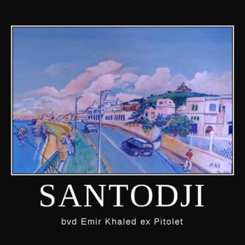 Pintura intitulada "Bvd Emir Khaled ex…" por Aib Mohamed, Obras de arte originais, Óleo