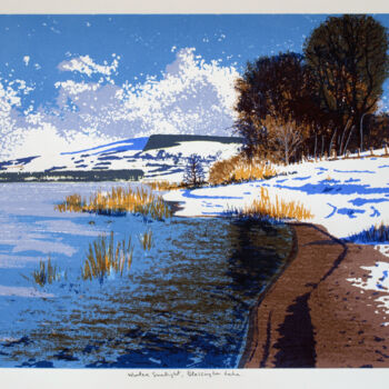 Εκτυπώσεις & Χαρακτικά με τίτλο "Winter Sunlight, Bl…" από Aidan Flanagan, Αυθεντικά έργα τέχνης, Screenprinting