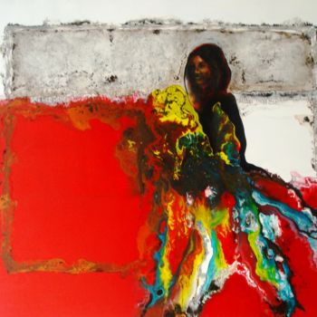 Pintura intitulada "a-mulher-e-seu-mant…" por Aidê Zorek, Obras de arte originais