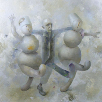 Pintura titulada "dance" por Aigars Zalkalns, Obra de arte original, Oleo
