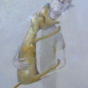 Ζωγραφική με τίτλο "dog" από Aigars Zalkalns, Αυθεντικά έργα τέχνης, Λάδι