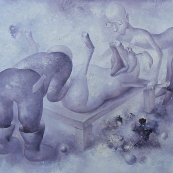 Pintura titulada "castration" por Aigars Zalkalns, Obra de arte original, Oleo