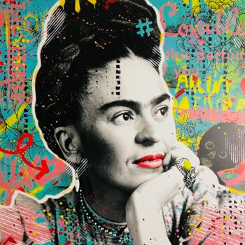 Ζωγραφική με τίτλο "Frida Kahlo" από Aiiroh, Αυθεντικά έργα τέχνης, Ακρυλικό