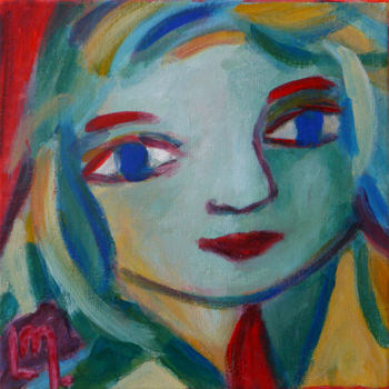 Painting titled "Portrait01" by Aileaime, Original Artwork, Acrylic