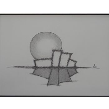 Drawing titled "VILLE DU FUTUR - 1" by Ludovic Rinaudo, Original Artwork, Other