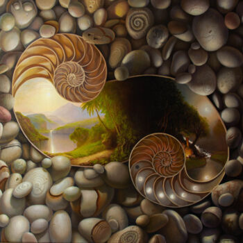 Pintura intitulada "Спираль жизни" por Ekaterina Bukuros, Obras de arte originais, Óleo