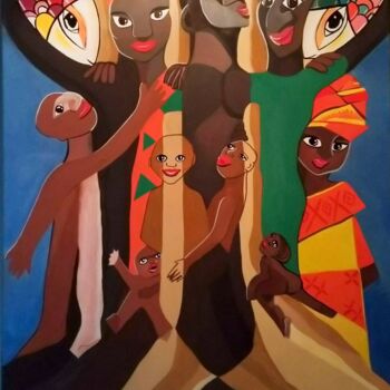 Painting titled "EL ÁRBOL DE ÁFRICA" by Aima Martín, Original Artwork, Other