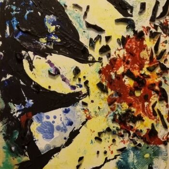 Schilderij getiteld "Sol Flor" door Aima Martín, Origineel Kunstwerk, pigmenten