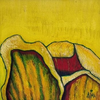 Pintura titulada "Son los Pétalos" por Aima Martín, Obra de arte original, Pigmentos Montado en Bastidor de camilla de madera