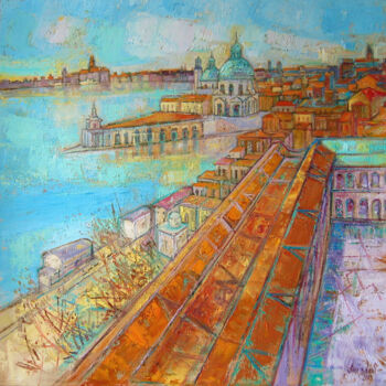 Pittura intitolato "Venise, vers la Pun…" da Aimé Venel, Opera d'arte originale