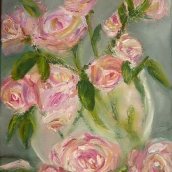 Painting titled "Roses, 2013" by Aimee-Josephine, Original Artwork, Oil