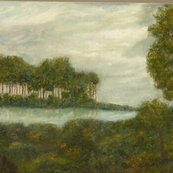Painting titled "Landschaft,2014" by Aimee-Josephine, Original Artwork, Oil