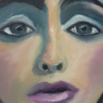 Painting titled "Face,2014" by Aimee-Josephine, Original Artwork, Oil