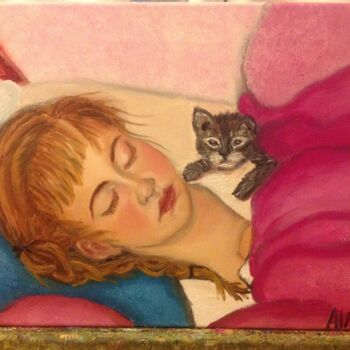 Painting titled "Sleeping Beauty" by Aimee-Josephine, Original Artwork, Oil