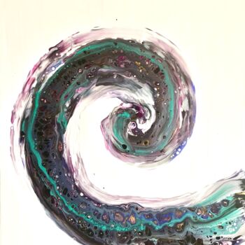 Painting titled "Vortex" by Aimee Venter, Original Artwork, Acrylic Mounted on Wood Stretcher frame