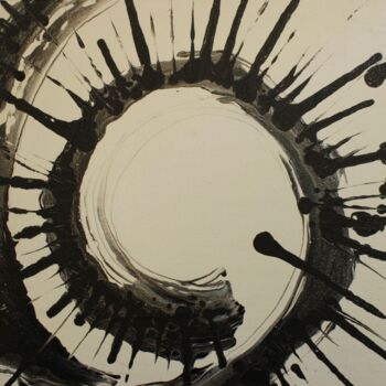 Painting titled "Eclipse" by Aimee Venter, Original Artwork, Acrylic Mounted on Wood Stretcher frame