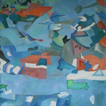 Peinture intitulée "Conection of time" par Ainagul Isaeva, Œuvre d'art originale, Autre