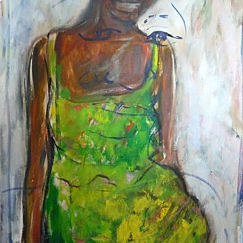 Painting titled "Coming" by Aina Ciceniene, Original Artwork, Oil