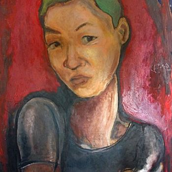 Malerei mit dem Titel "Akihiko" von Aina Ciceniene, Original-Kunstwerk, Öl