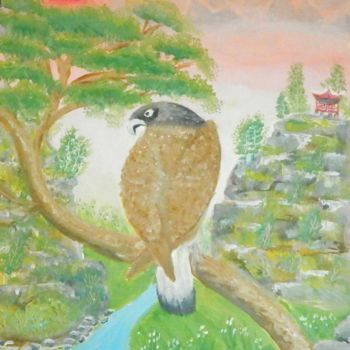 Pintura titulada "Одинокий орел" por Anatolii Prokhorov, Obra de arte original, Oleo