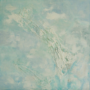 Painting titled "bleu-3" by Air, Original Artwork, Oil
