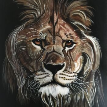 Schilderij getiteld "Leeuw" door Airbrush Art Tp, Origineel Kunstwerk, Airbrush