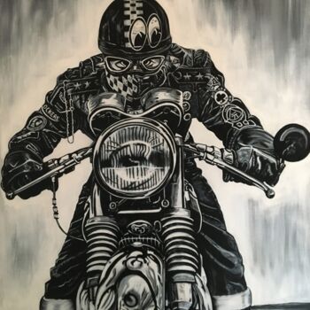 Painting titled "Cafe Racer" by Airbrush Art Tp, Original Artwork, Airbrush